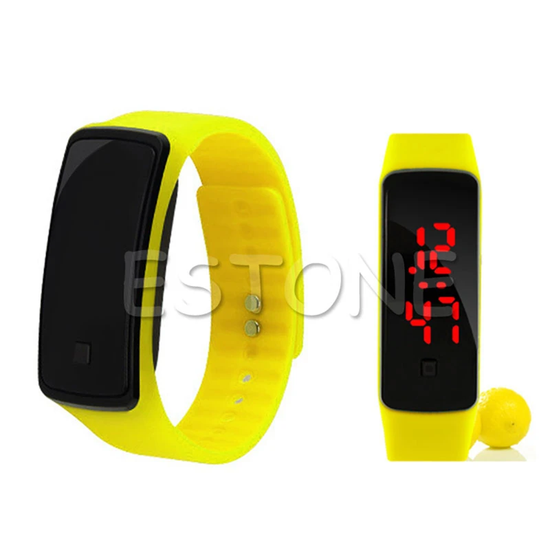 

Ultra Thin Women Men's Sports Running Silicone Digital Bracelet LED Wrist Watch