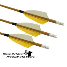 Free Shipping 12PCS Wood Camo Pure Carbon Hunting Arrows With Turkey Feather For Compound,Recurve,Tradtional Bow