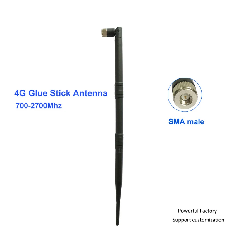 

GSM 3G LTE 4G Omni Rubber Antenna 700-2700Mhz Folding SMA Male