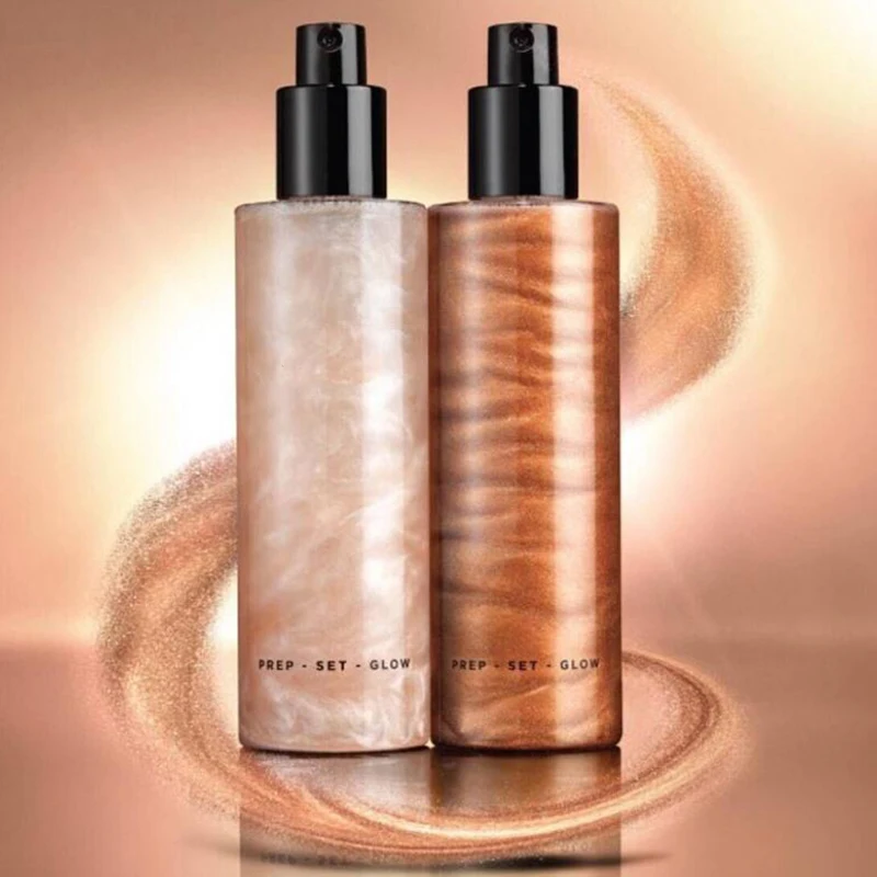 

Bronzer Highlighter Liquid Setting Spray Illuminating Face Shimmer Long-lasting Brighten Glow Face Glow Highlighter Makeup Face
