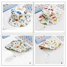 Модная новинка; 1 шт.; Двусторонняя Панама для малышей; Солнцезащитная шляпа с животным принтом; милая Кепка для мальчиков и девочек