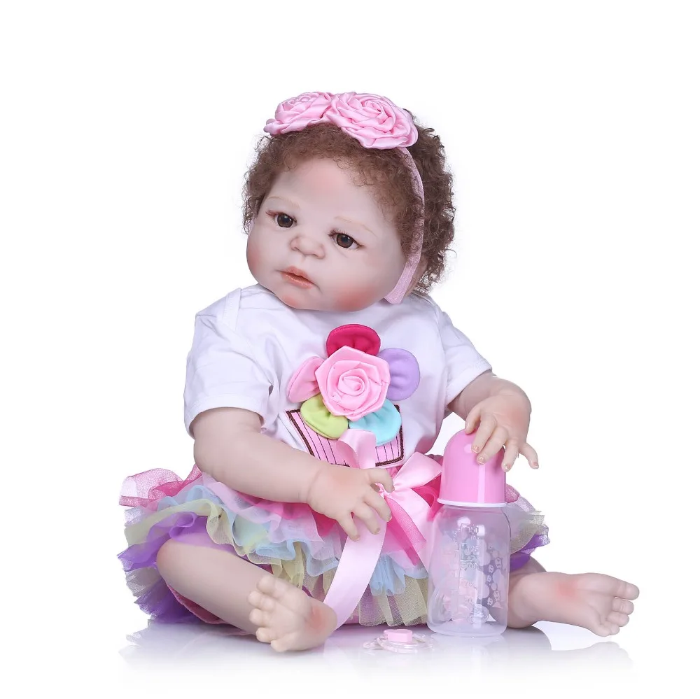 

NPKCOLLECTION NewBorn Baby Girl Dolls 55cm Realistic Reborn Dolls Silicone Vinyl Full Body Alive bebe Boneca Reborns Kids Toys