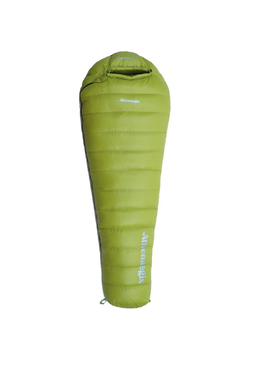Athenaegis Сверхлегкий удобный водонепроницаемый 1500 г белый гусиный пух наполнитель может быть соединен зимний спальный мешок - Цвет: 1500g M Green