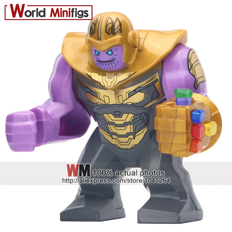 Зеленый Одиночные Супергерои Мстители 4 Infinity Gauntlet с 36 мощными камнями перчатки Таноса видения строительные блоки для детей подарок игрушки - Цвет: Зеленый
