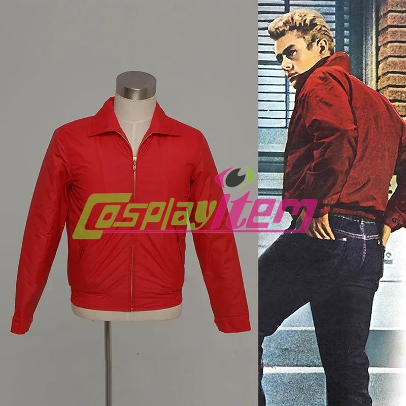 Rebel Without A Cause Style Vintage Jimmy James Byron Dean Cosplay Costume Adult Men S Jacket Coat Red And Blue Color Black Costume Rebel Costumescustom Costume Aliexpress
