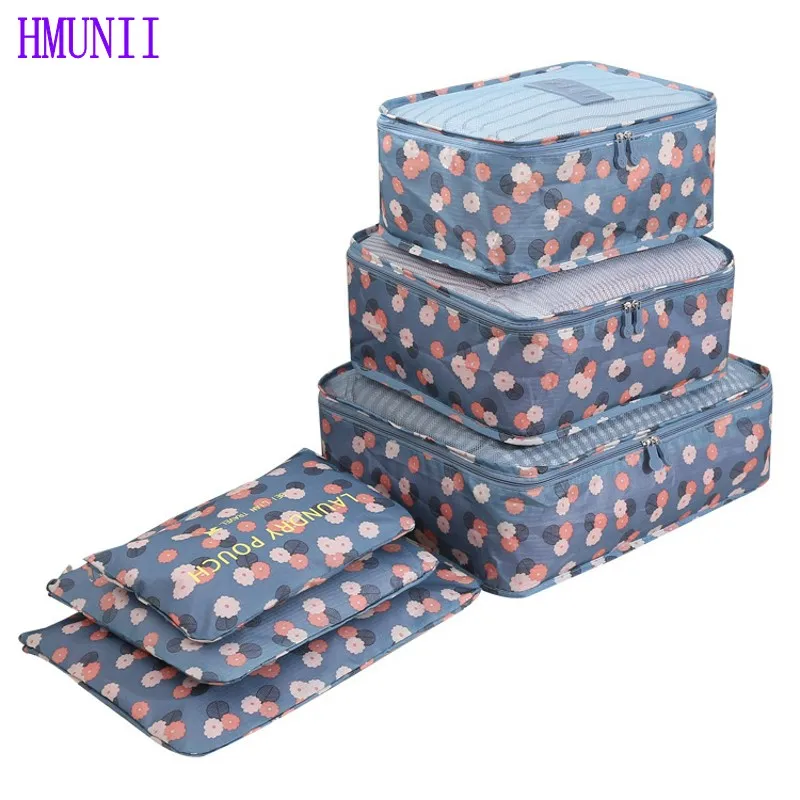 6PCS/Set High Quality Oxford Cloth Travel Mesh Bag Luggage Organizer