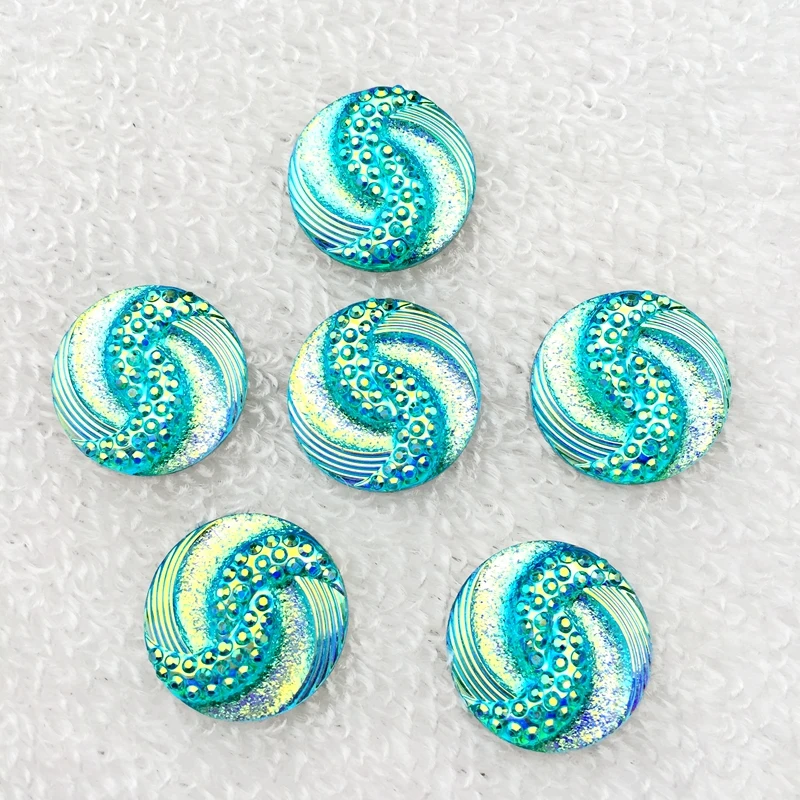 

20pcs 20mm AB Resin Rhinestones diy wedding decoration button -B065