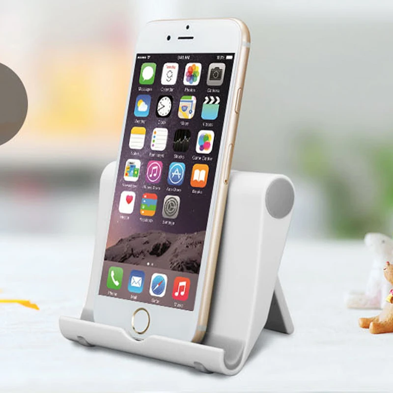 

Universal White Mobile Phone Stand Foldable Desk Phone Holder For Samsung Galaxy A3 A5 A7 A8 A9 a7100 a9100 2016 Tablet Stand