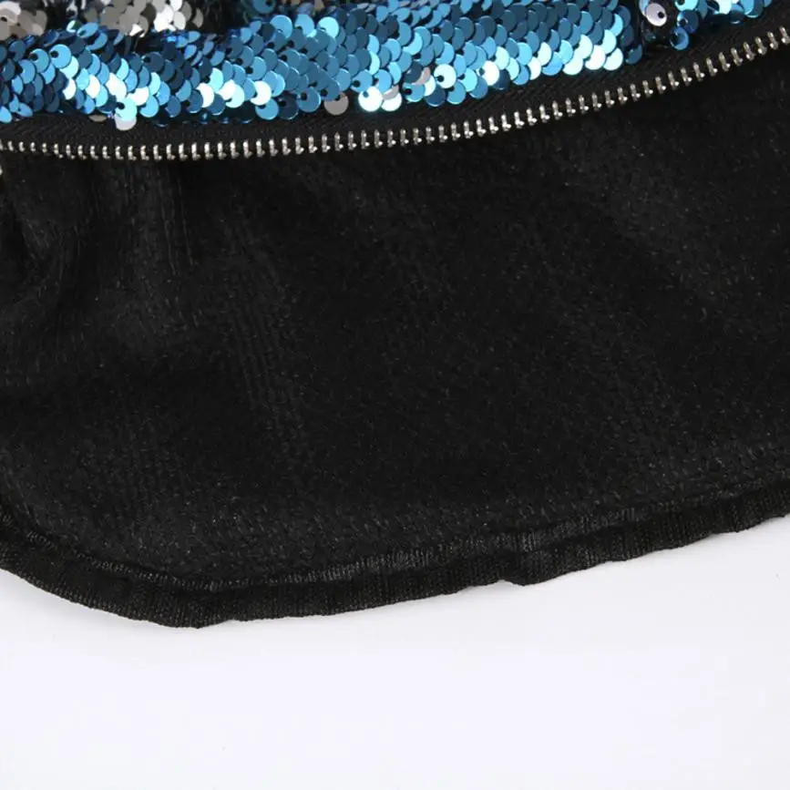 Мода 2018 сумка на талии женские ранцы нейлон молния сплайсинга контрастный блесток ведро ремень сумка Rinonera Mujer