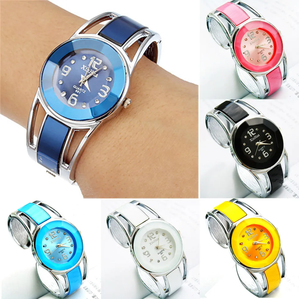 

Women Watches Hot Fashion Womens Alloy Band Quartz Analog Round Dress Bracelet Wrist Watch Gift Dropshipping