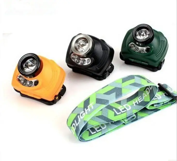 

Mini Headlamp 2000 Lumens LED Waterproof AAA Headlight Red Head Lamp 3 Mode Light warning Flashlight lights for 3*AAA Battery