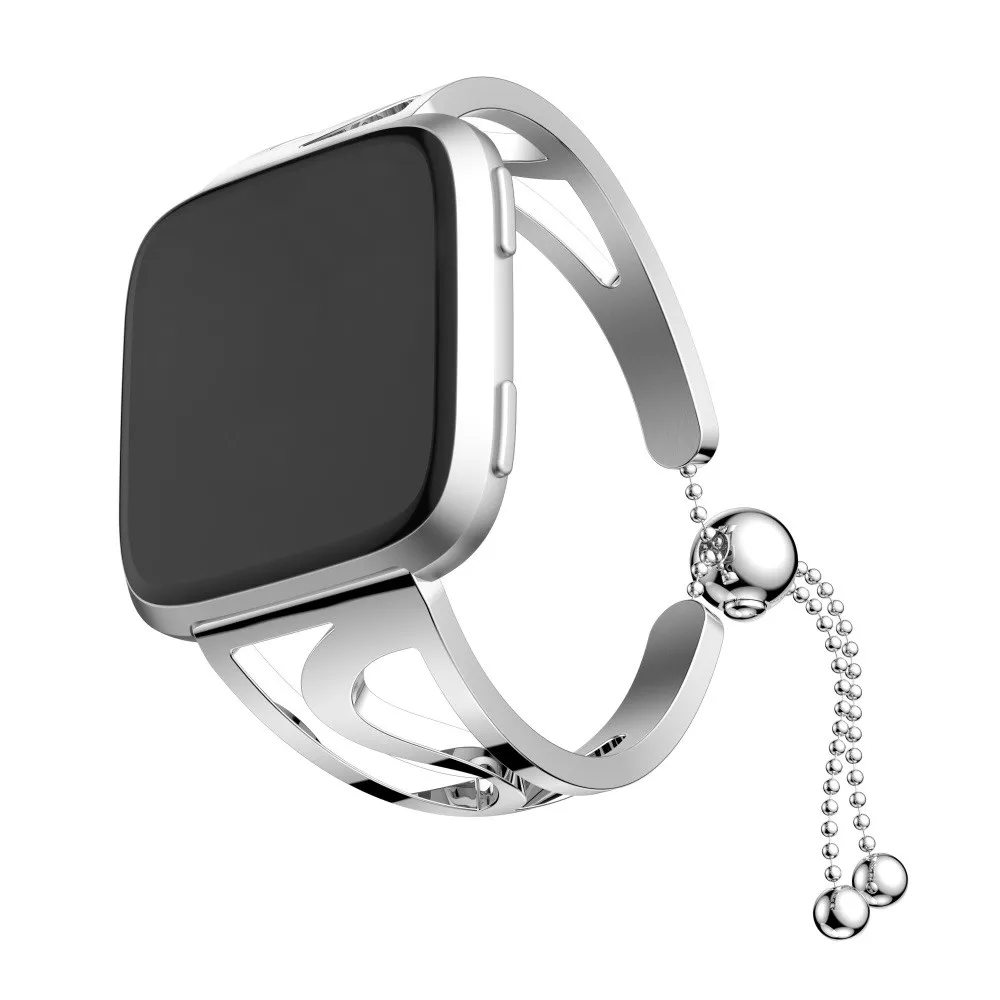 CAPRIE роскошный сменный ремешок для женщин из нержавеющей стали с бисером Смарт-часы ремешок Браслет для Fitbit Versa 80706