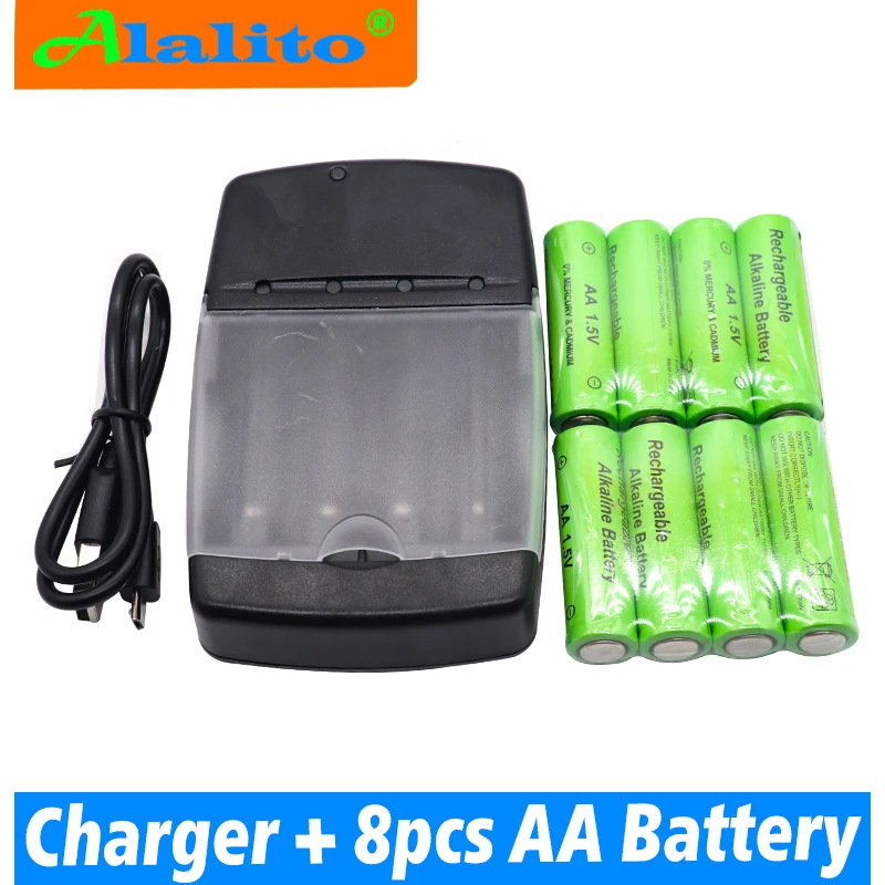 Новый AA 3000mah 1 5 V Щелочная аккумуляторная батарея для светодиодного освещения