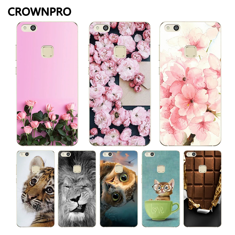 

CROWNPRO Soft TPU Huawei P10 Lite Case Cover Silicon Painted Patterned Phone Back Protective Case FOR Huawei P10 Lite Funda