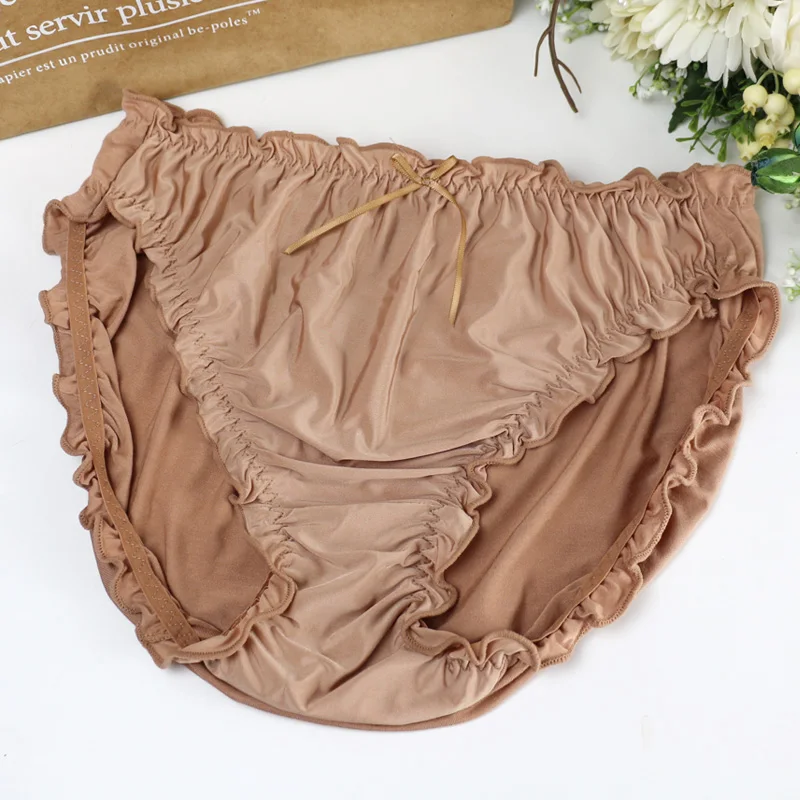 4x Lace Silk Nylon Knicker Size L Underwear Vintage Style Panties Women Briefs
