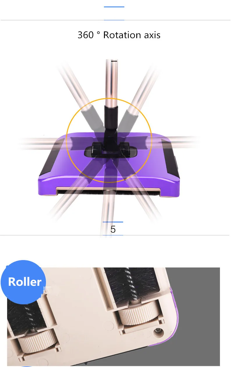 Новинка года! домашний ручной толчок для ковров, подметальная щетка для волос, щетка, волшебная метла, машина без электричества