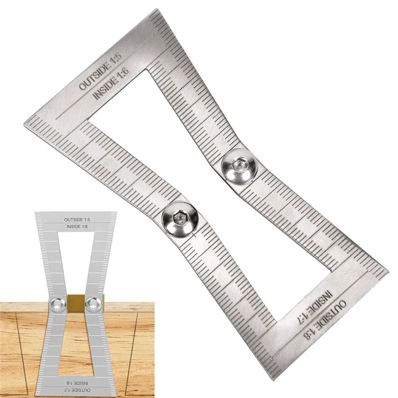 1pc Dovetail Marker Hand Cut Wood Joints Gauge Dovetail Guide Tool With Scale