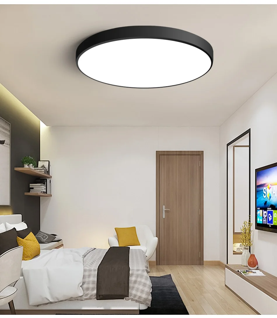 LED Ceiling Light Modern Lamp Living Room Lighting Fixture Bedroom Kitchen Surface Mount Flush Panel Remote Control small spot light