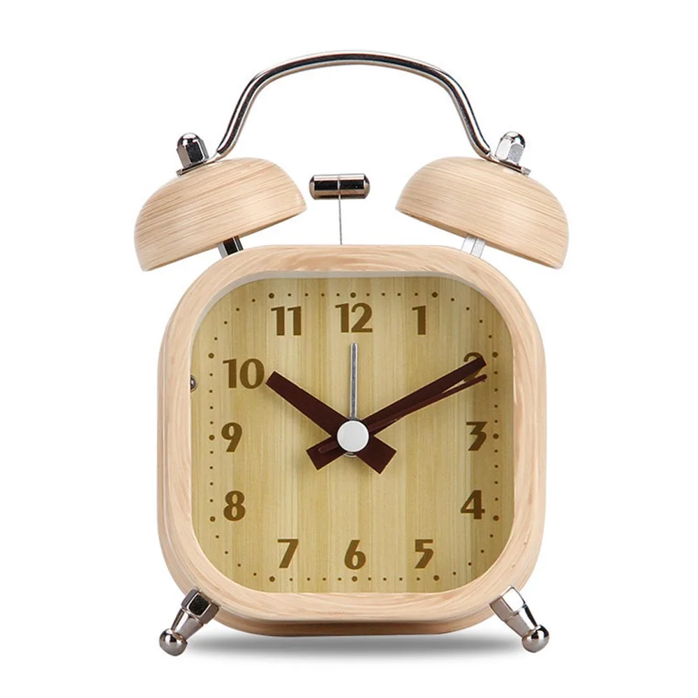 Nordic Simple Wood Alarm Clock Bedroom Mute Snooze Alarm Clocks night light Table Bell Clock Nordic Simple Wood Alarm Clock Bedroom Mute Snooze Alarm Clocks night light Table Bell Clock