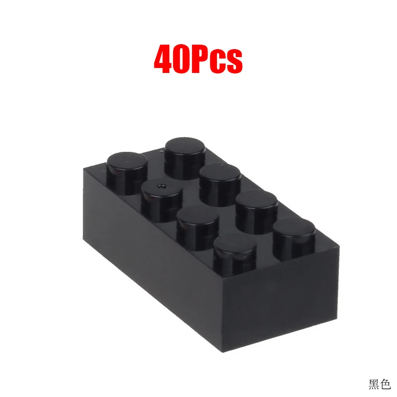 40pcslot 2X4 DIY Enlighten Toy Plastic Building Block Bricks For Kids Compatible With LegoING Assembles Particles 10 Colors (1)