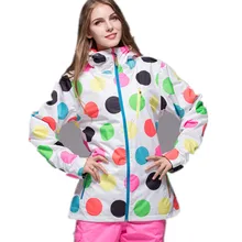 Gsou Snow Women Wateproof Ski Jacket and Coats Snowboard Jacket polka dot series -30 degree in Winter
