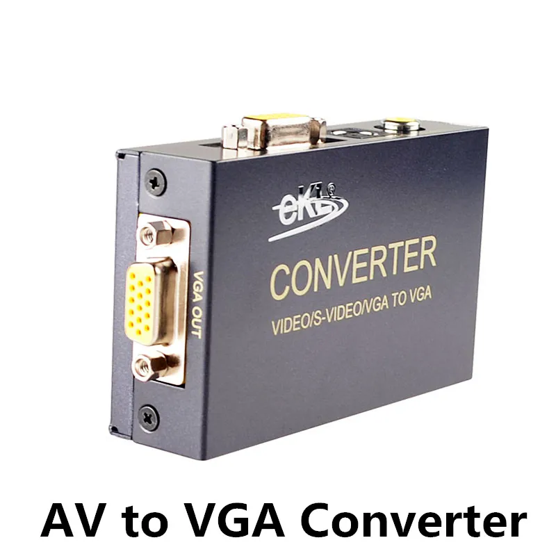 

EKL TV/AV/S-Video to VGA RCA Composite PC Monitor Converter Adapter Box
