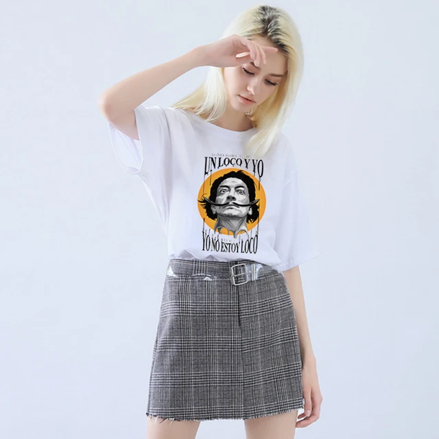 2019 Fashion Cool Print Female T shirt White Cotton Women Tshirt Summer Casual Harajuku T-shirt Femme streetwear Top US