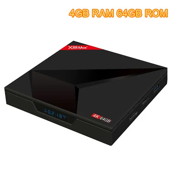 HAOSIHD android ТВ приставка Смарт ТВ приставка android 9,0x88 max plus rk3328 4 Гб 64 Гб 2,4G/5G Wifi BT 4,1 type-c android ТВ приставка - Цвет: X88 MAX PLUS