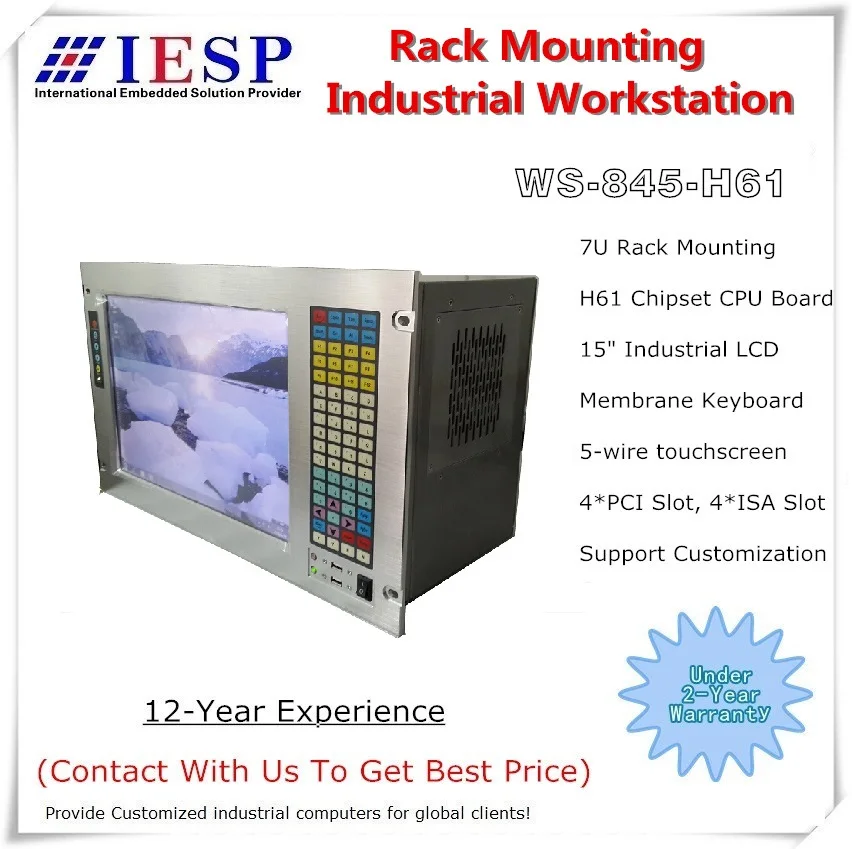 ^Cheap 7U rack mount industrial computer, H61 Chipset, LGA1155 CPU,4*PCI, 4*ISA, rack mount industrial workstation, OEM/ODM