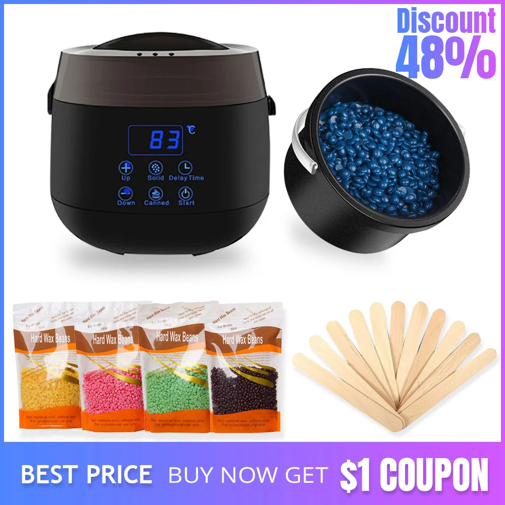 

Warmer Wax Heater Machine Epilator Women Pro Warmer Hot Paraffin Wax Heater Hands Feet Waxing Depilatory Smart Hair Removal Skin