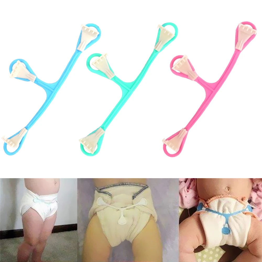 

Plastic Baby Snappi Cloth Diaper Fasteners 3 Colors 3Pcs/lot Safety Nappy Belt Infant Diaper Belt Buckles