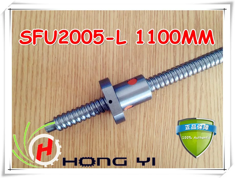 

Ball screw RM2005 -L1100mm + 1pcs SFU2005 single ballnut + end machining for CNC Linear Working Table