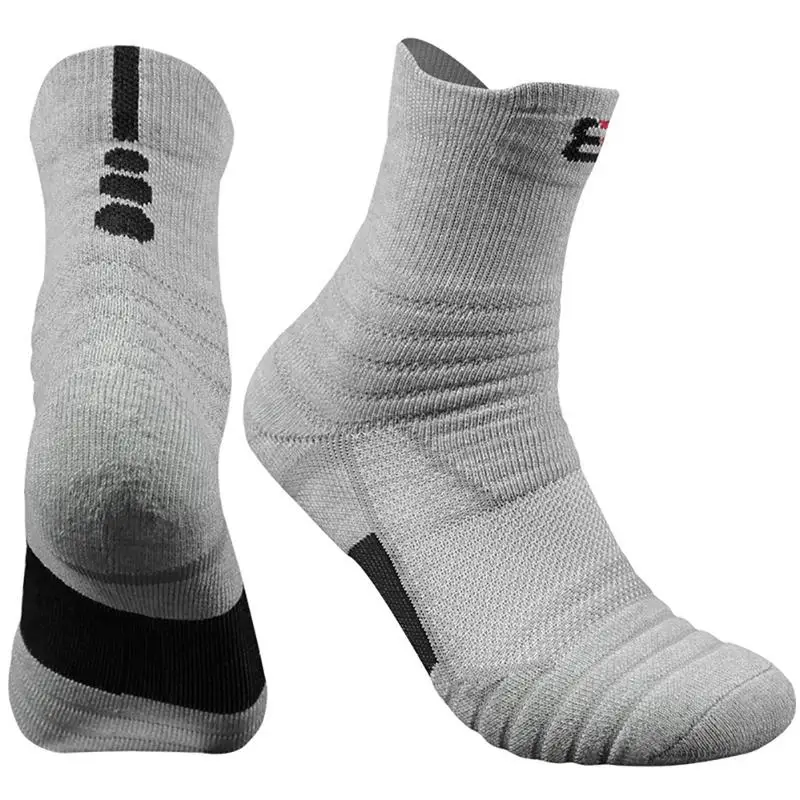 Профессиональный tube Баскетбол носки с дезодорантом Термальность зима толстые сжатия лыжный трубки Спорт на открытом воздухе, Фитнес Бюстгальтер-полотенце носки - Цвет: Gray