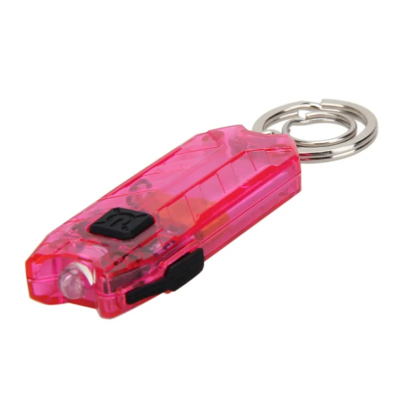 Красный Практичный мини USB светодиодный светильник-брелок для ключей перезаряжаемый брелок для ключей светильник фонарь 5 цветов - Цвет: Красный