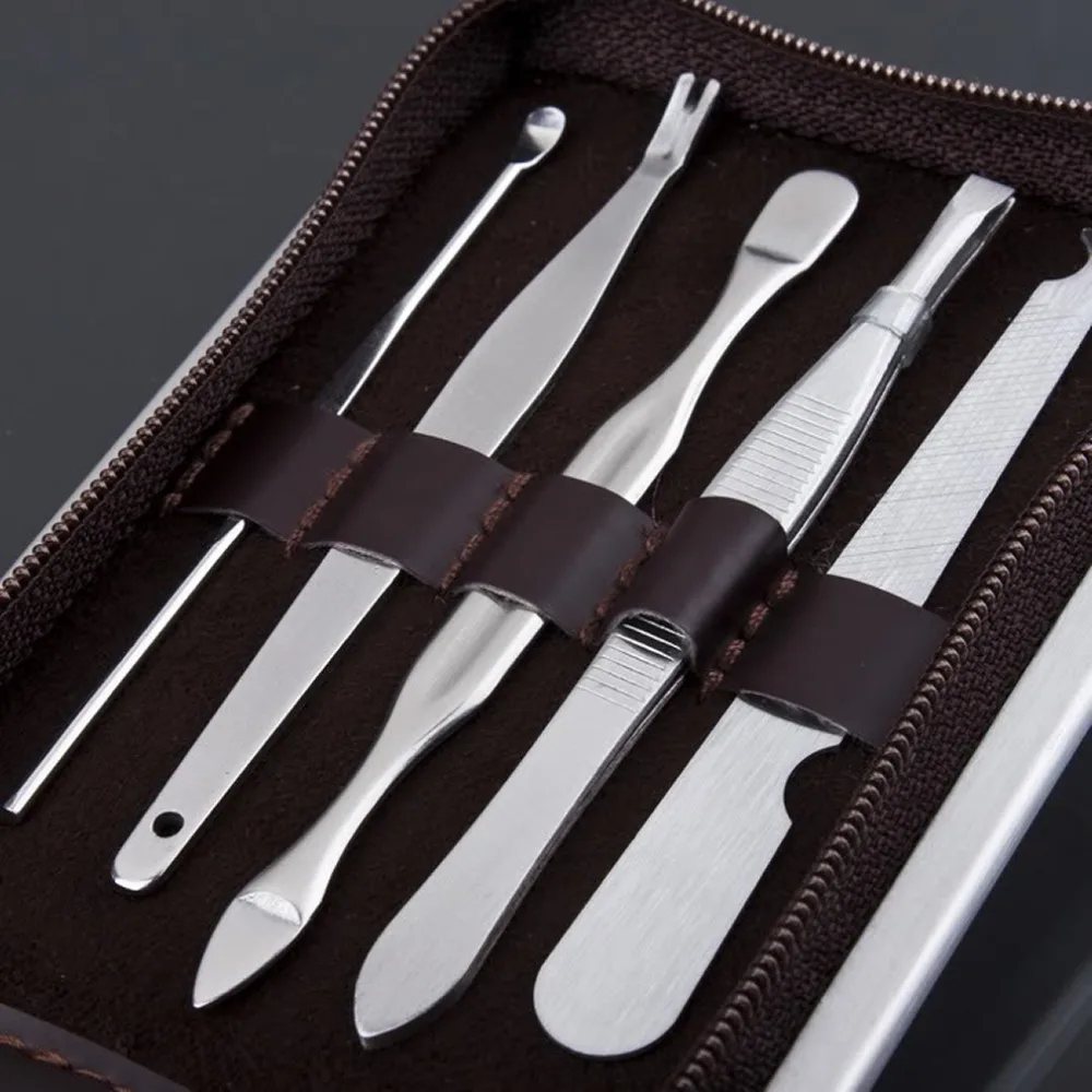 Набор для педикюра и маникюра 9 шт. набор кутикулы чехол оптовая продажа|Ножницы