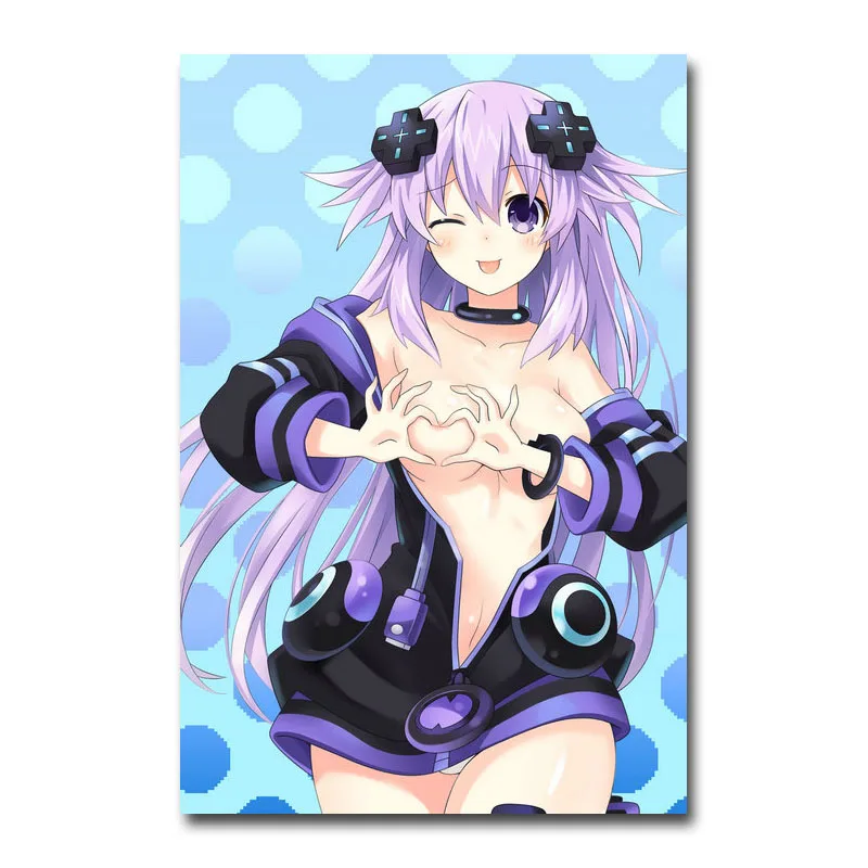 Художественный шелк или холст печать Нептун Hyperdimension Neptunia плакат 13x20 24x36 дюймов для украшение комнаты-003 - Цвет: Picture 6