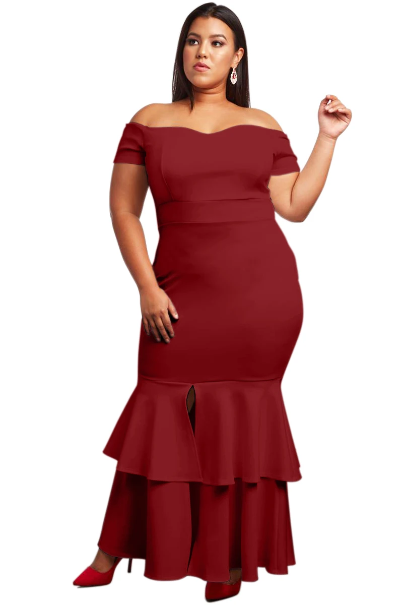 Red-My-Everything-Plus-Size-Mermaid-Dress-LC610947-3-1