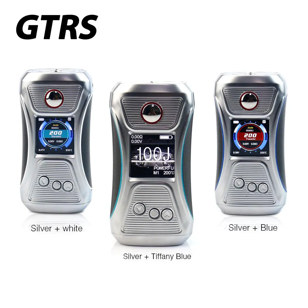 100% Original GTRS VBOY TC Box MOD Body Color Silver/blue Edition with SX500 Chip & 200W Max Output Power E-cigarette Box Mod 100% Original GTRS VBOY TC Box MOD Body Color Silver/blue Edition with SX500 Chip & 200W Max Output Power E-cigarette Box Mod