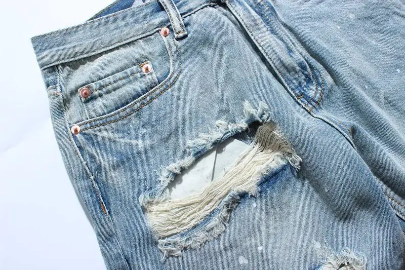 Justin Bieber Ripped Denim Shorts 4