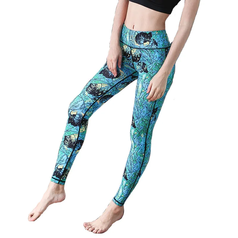 

High Waist Tight Professional Yoga Pants Printing Fitness Slim Fit Running Leggings Quick-Drying Ladies Casual Sports Trousers
