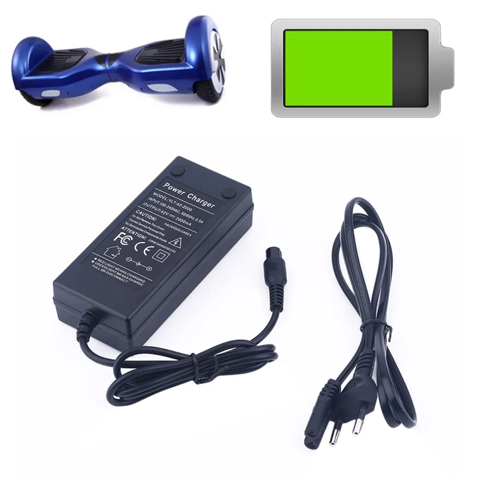 

42V 2A Drive Traction Balance Intelligent Auto Wheel Balancing Scooter Hover Border Power Battery Charger EU Plug
