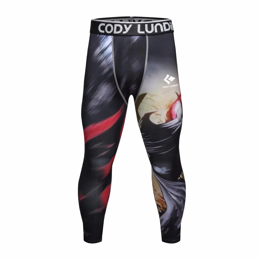 2017The Коди Лундин новые модные мужские брюки сжатия 3D принт быстросохнущая Тощий боди леггинсы Фитнес ММА Брюки