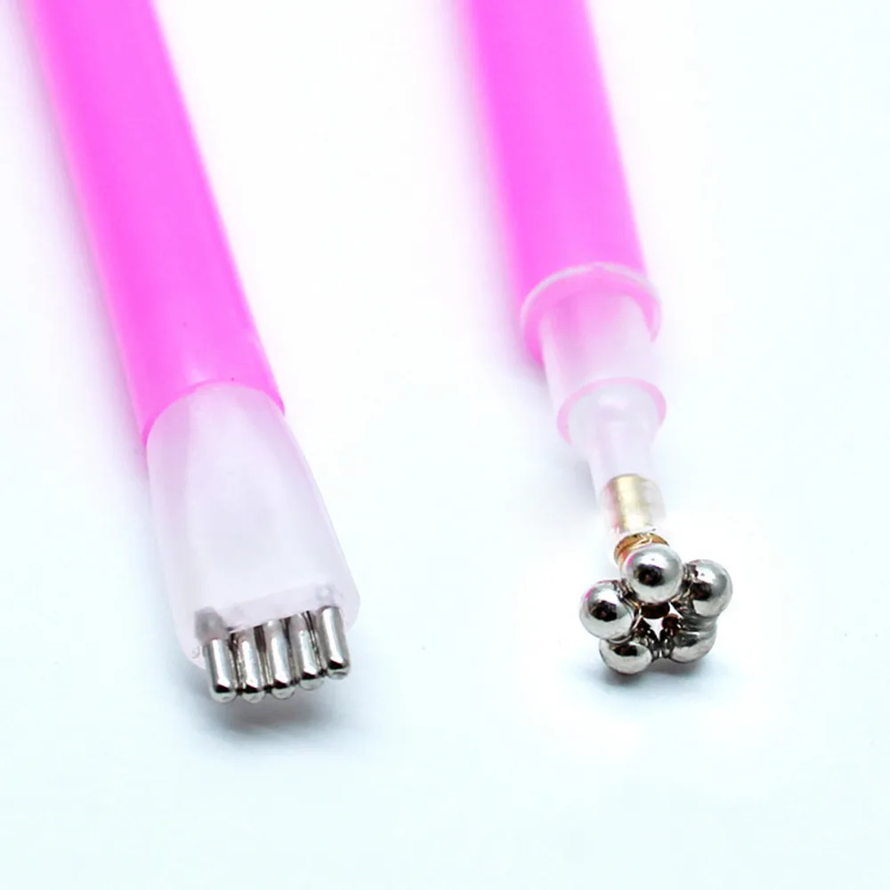 Двухсторонняя магнитная ручка с эффектом кошачьих глаз, палочка в цветочную полоску, новая долговечная с пилочка для ногтей, УФ Магнитный Гель-лак, инструменты для дизайна ногтей