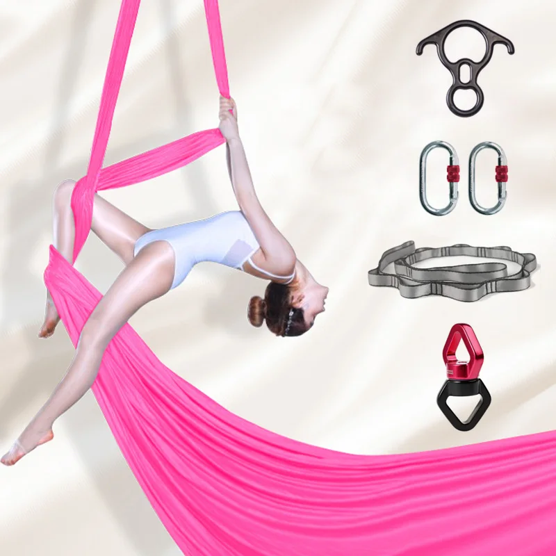 High Strength Aerial Acrobatic Performance Full Set Low Stretch Aerial Yoga sling set Yoga