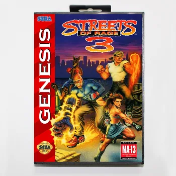 

Streets Of Rage 3 NTSC 16 Bit MD Game Card Include Retail Box For Sega Genesis & Mega Drive