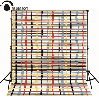 

Allenjoy Professional photography background Irregular color stripe marks newborn baby shower photocall 8x8 10x20 backdrops