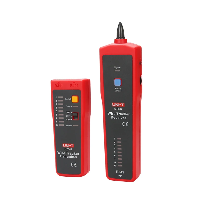 

UNI-T UT682 Network Wire Tester Tracker RJ11 RJ45 Multifunctional Intelligent Finder Handhold Cable Line Tester Network keep
