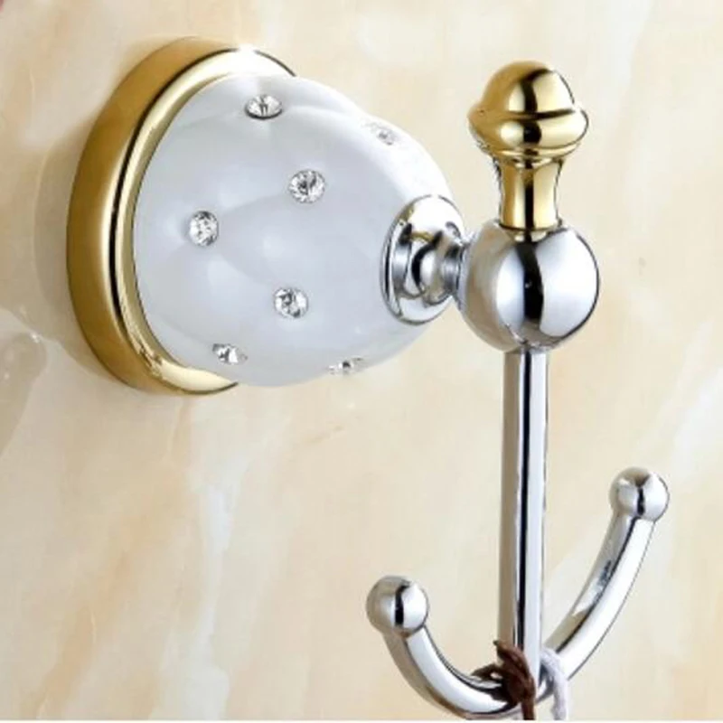 Wholesale And Retail Ceramic Inlaid Crystal Wall Mounted Solid Brass