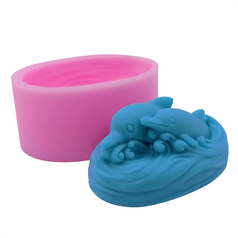 

3D Dolphin DIY Silicone Soap Mold 3D Silicone Mould for Handmade Soap Making