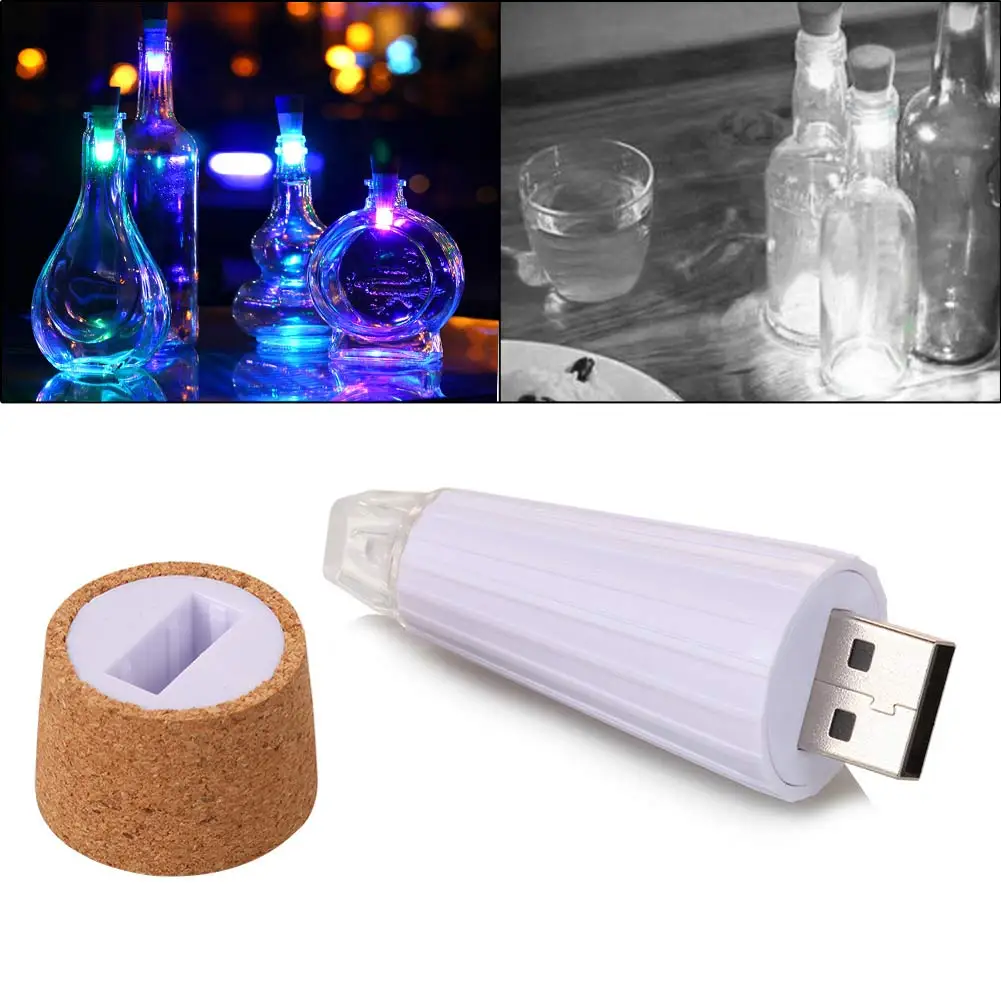Cork Shaped USB Rechargeable LED Night Light Super Bright Empty Wine